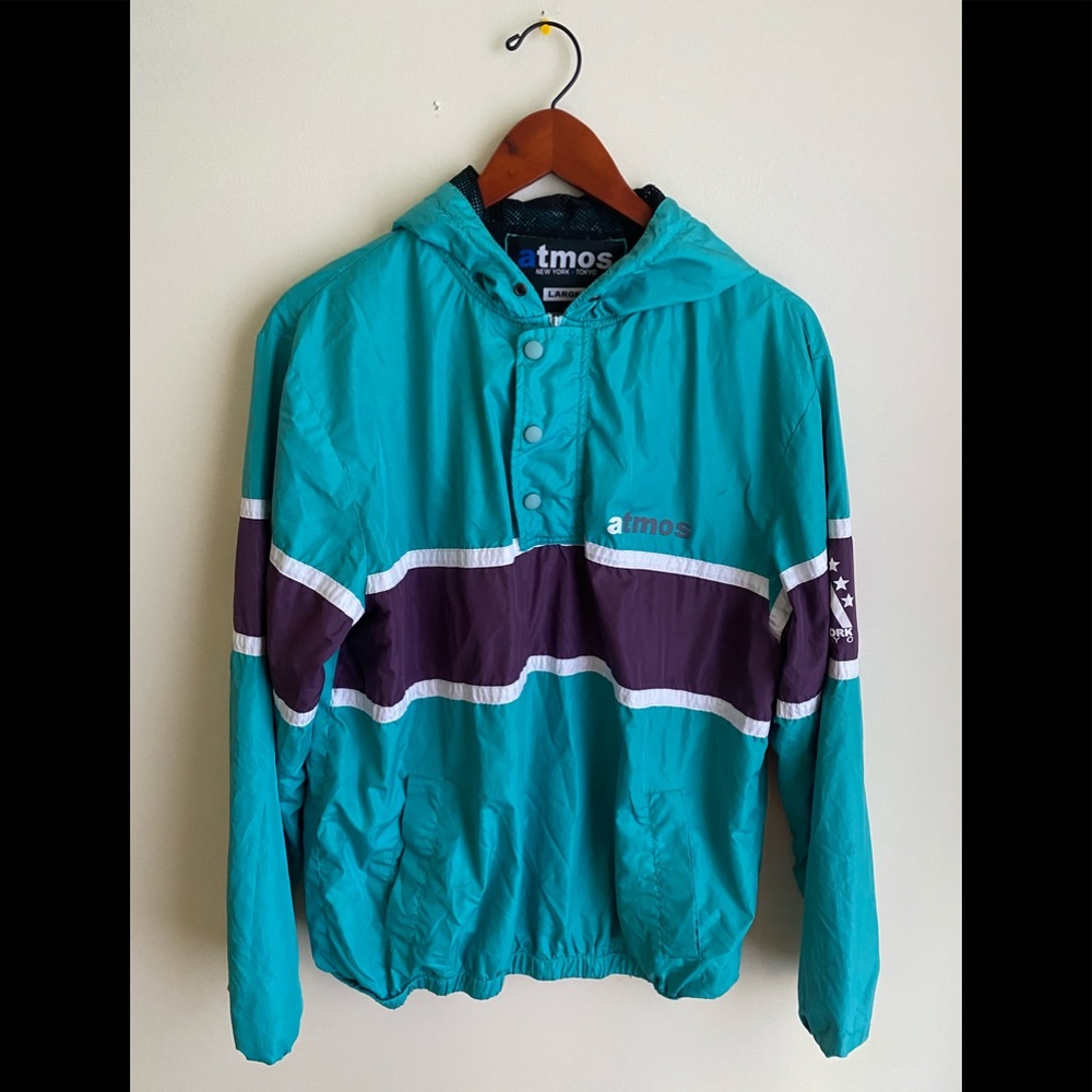 Atmos NYC 1/2 zip windbreaker jacket Large